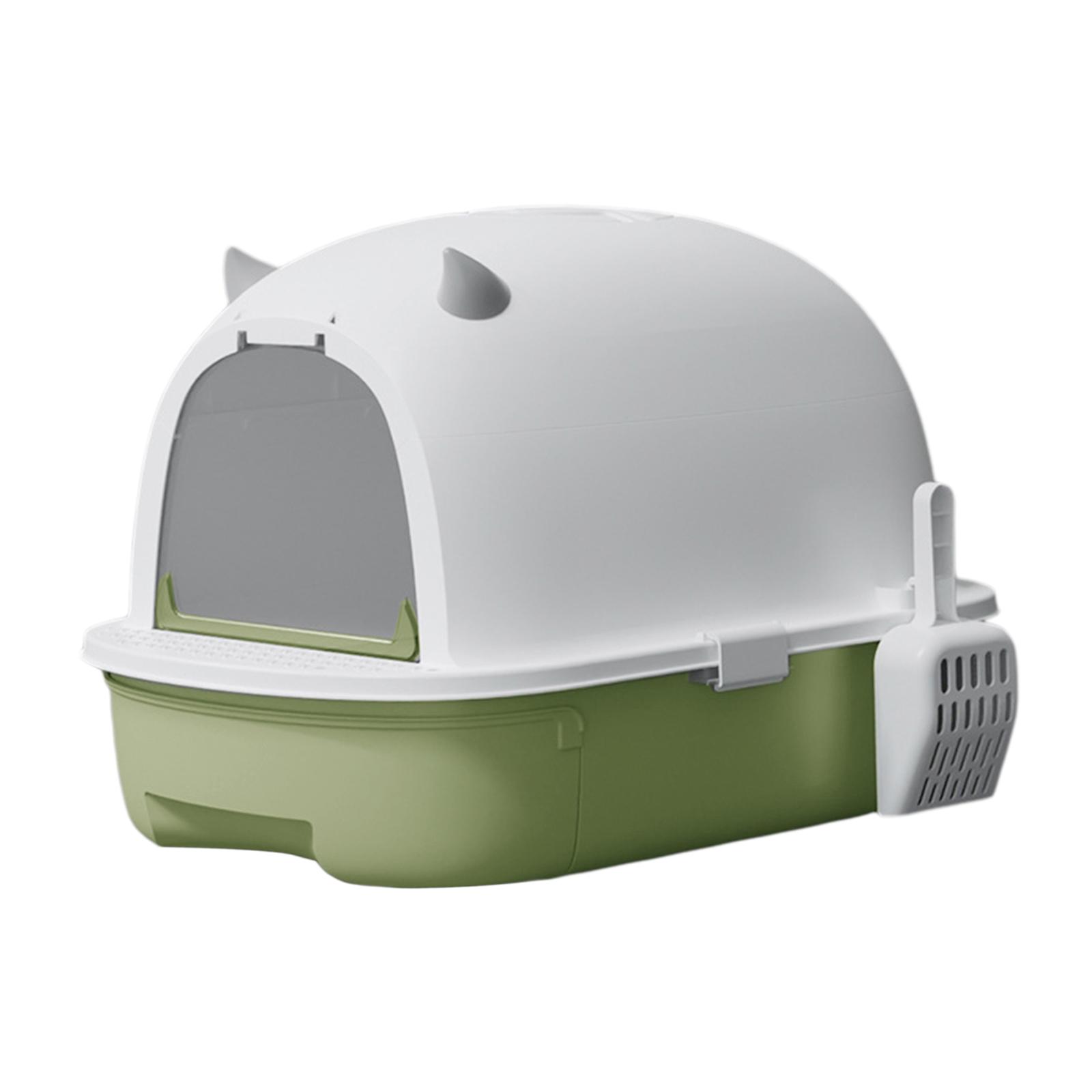 Litter box with door flap sale