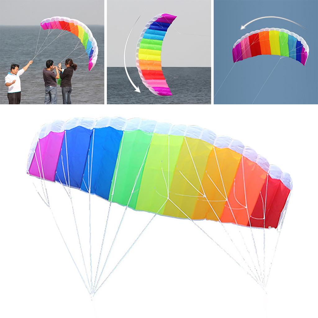 Large Dual Line Parachute Outdoor Surfing Kiteboarding Parafoil Fun Toy Fly