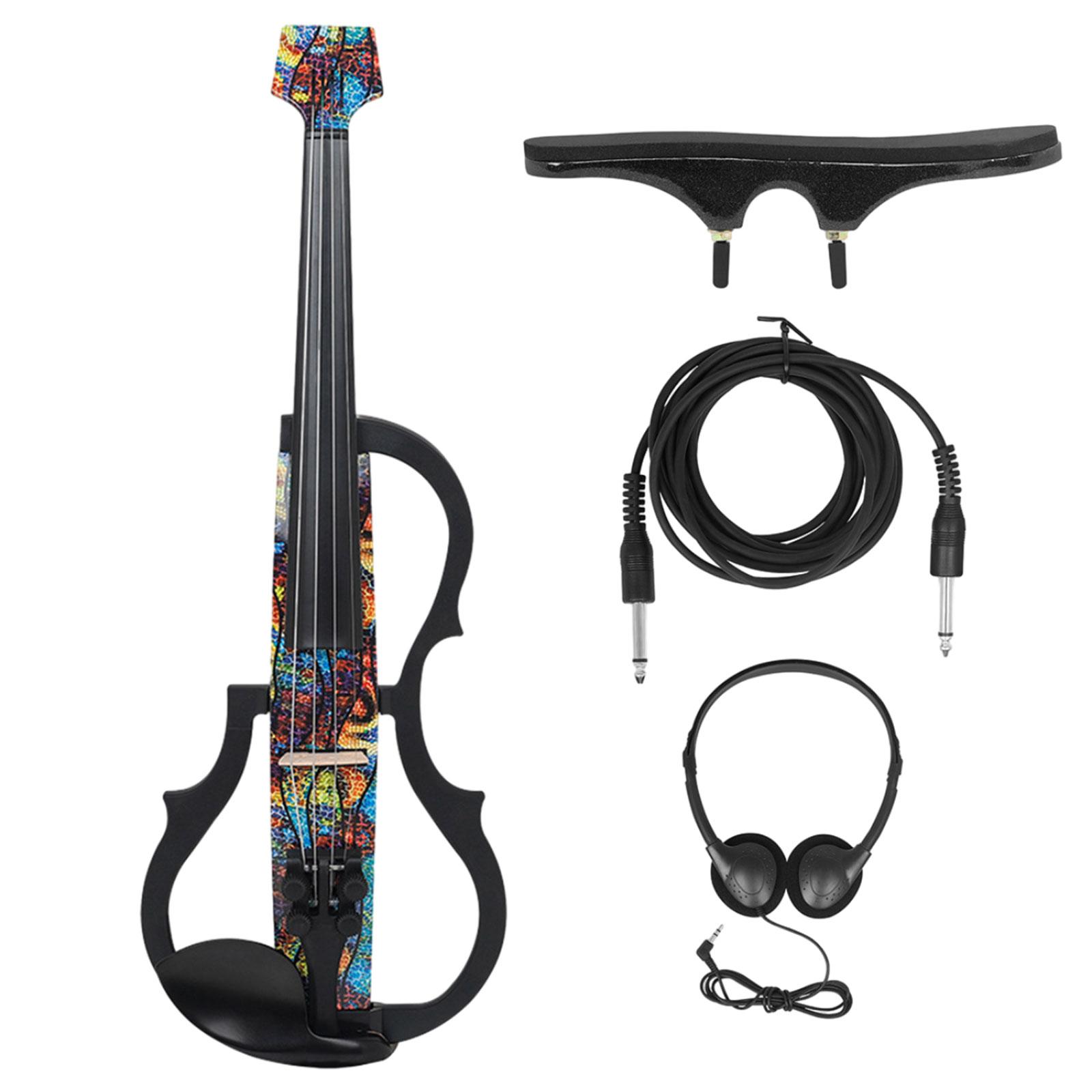 4 4 Electric Violin with Shoulder Rest Headphone for Children Beginners Play